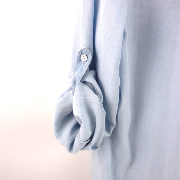 Anthropologie Cloth & Stone Chambray DRESS A5 - Picture 4 of 8